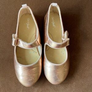 Cat & Jack girl’s golden bronze ballerina shoes